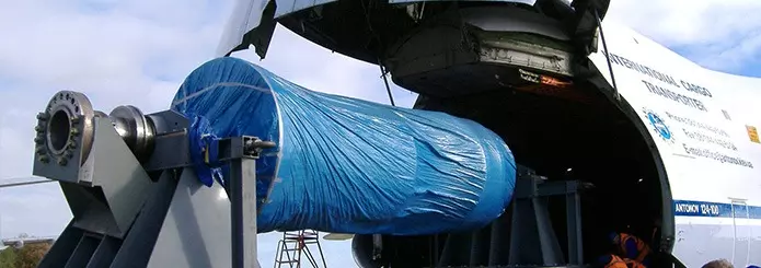 aerospace part protected and loaded